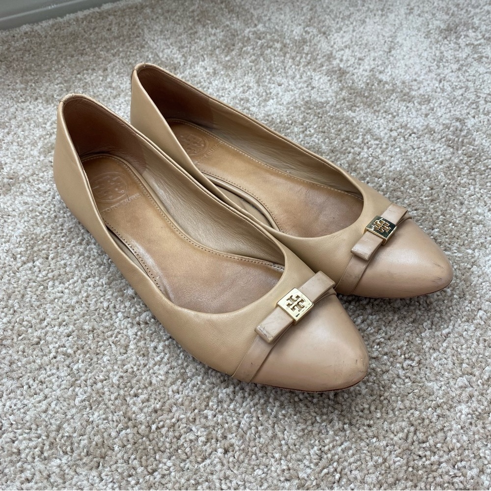Tory Burch | Women's Pointed Toe Hugo Ballet Flats Size 8